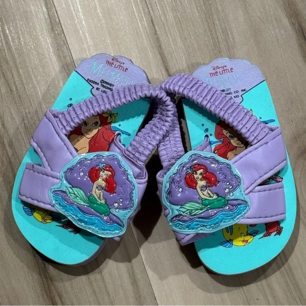 Disney Vintage 90’s The Little Mermaid Sandals Baby Girl Newborn